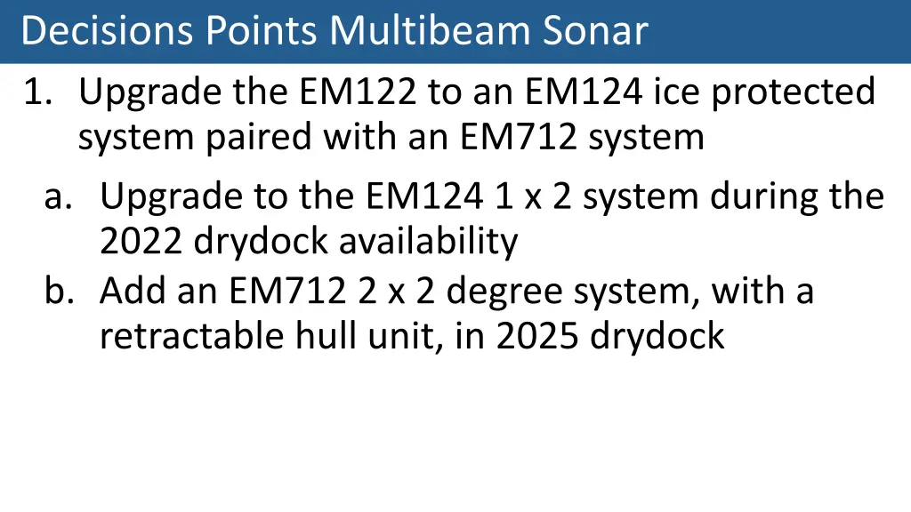 decisions points multibeam sonar 1 upgrade