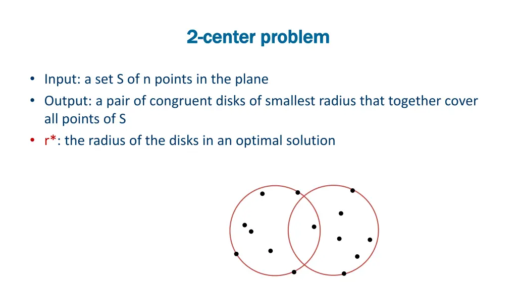 2 2 center problem center problem 1