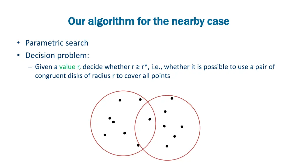 our algorithm for the nearby case our algorithm