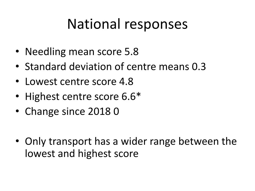 national responses