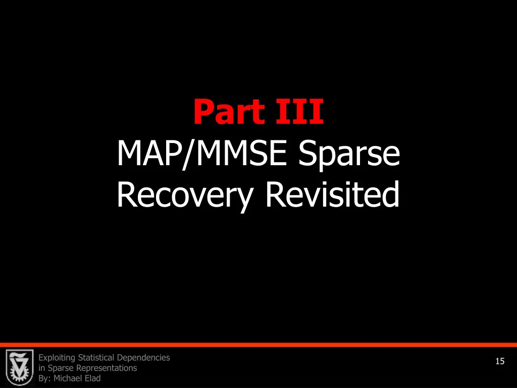 part iii map mmse sparse recovery revisited