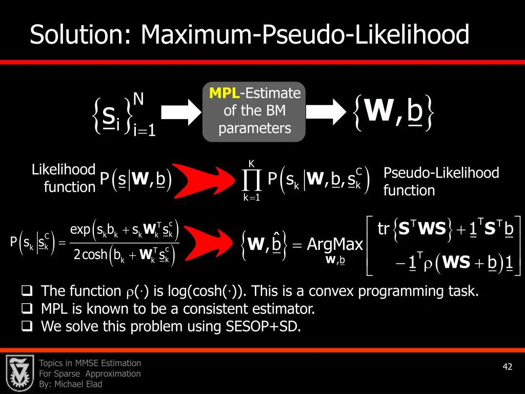 solution maximum pseudo likelihood