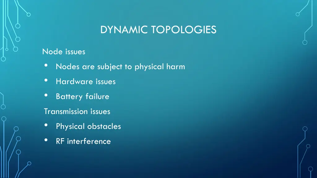 dynamic topologies