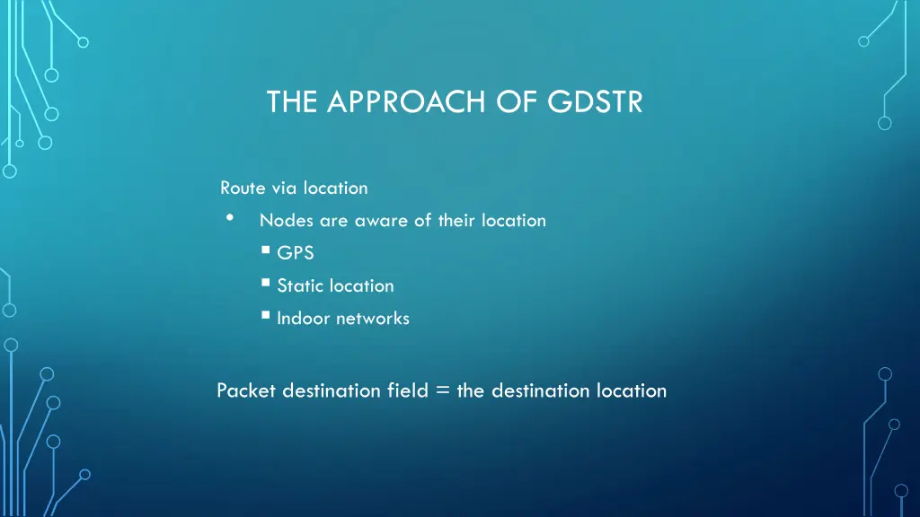 the approach of gdstr