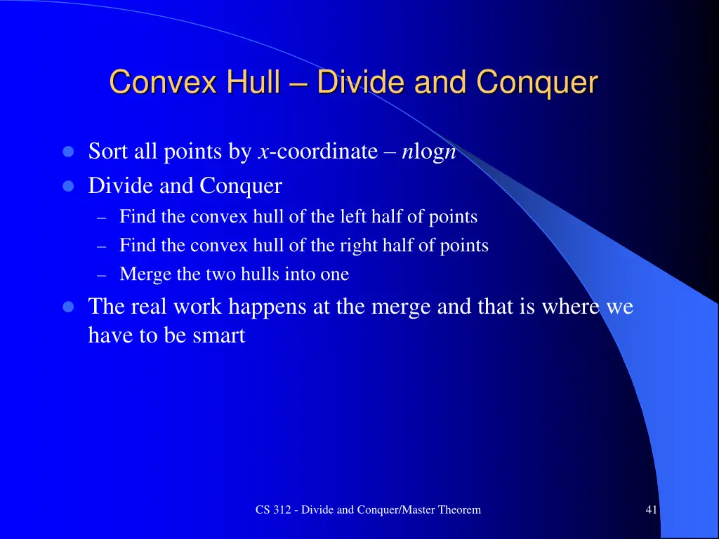 convex hull divide and conquer