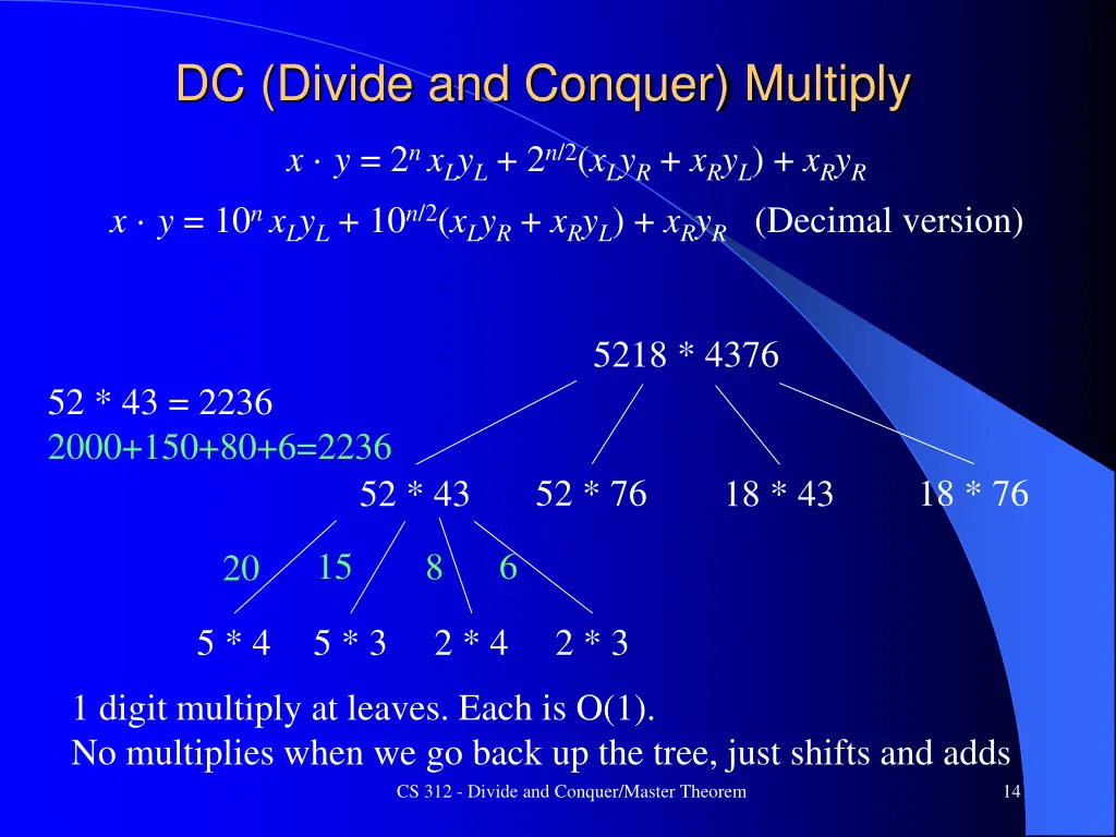 dc divide and conquer multiply 1