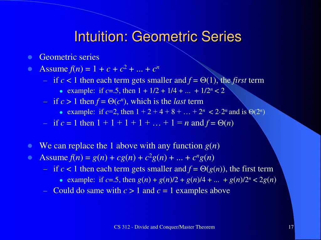 intuition geometric series