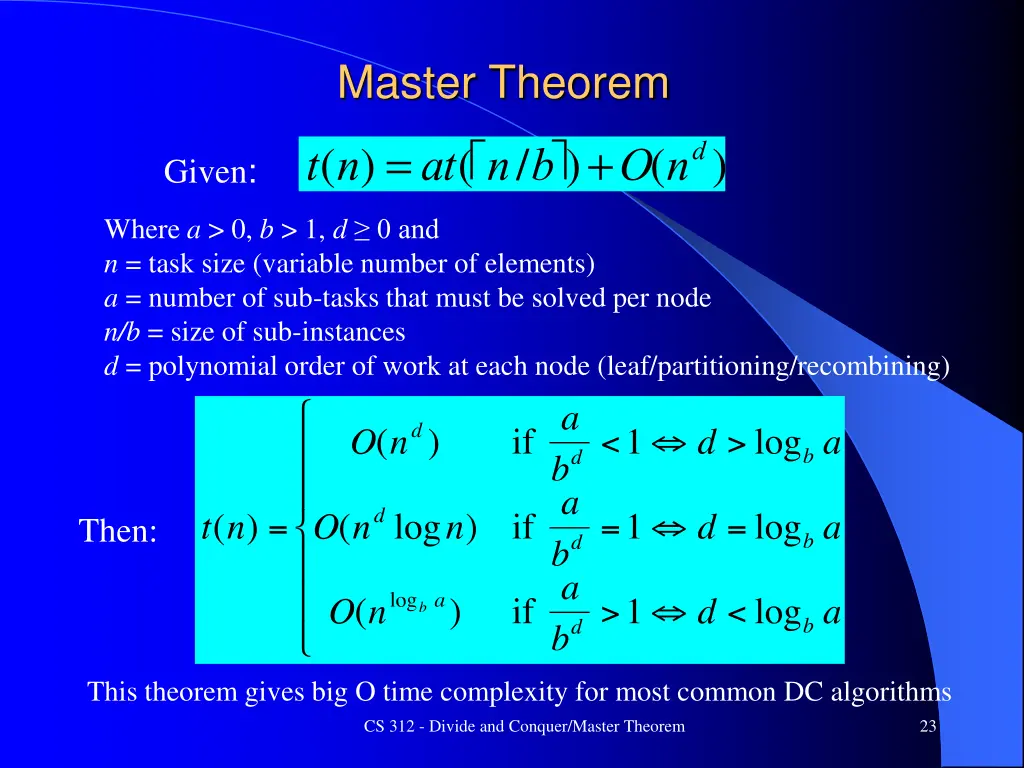 master theorem 1