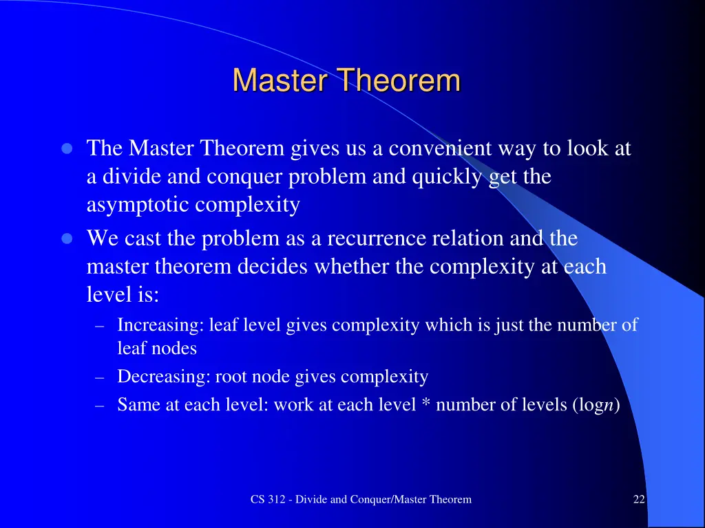 master theorem