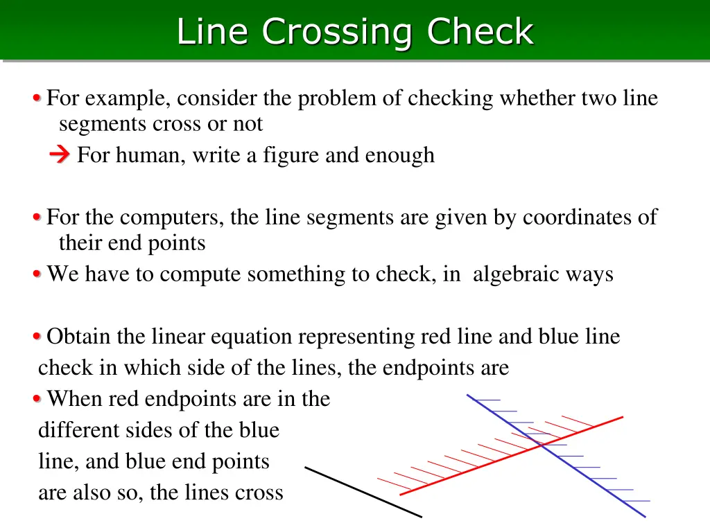 line crossing check