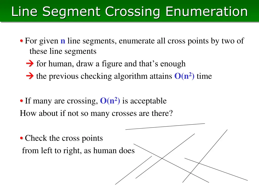 line segment crossing enumeration