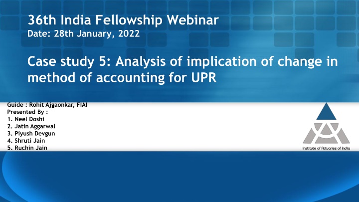 36th india fellowship webinar date 28th january