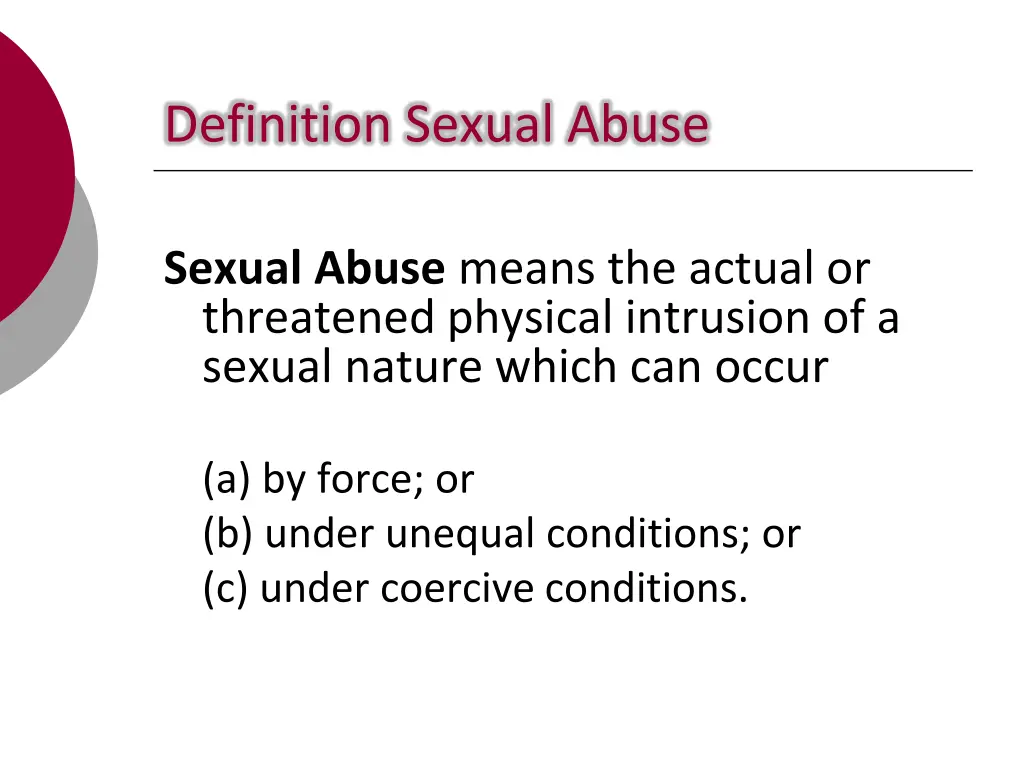 definition sexual abuse