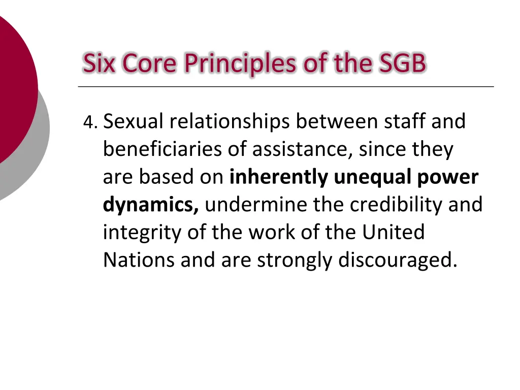 six core principles of the sgb 2