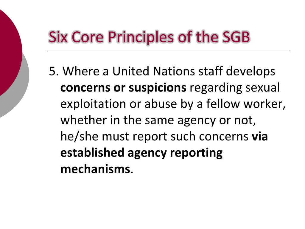 six core principles of the sgb 3