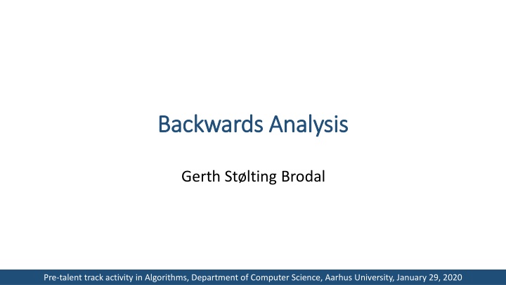 backwards backwards analysis