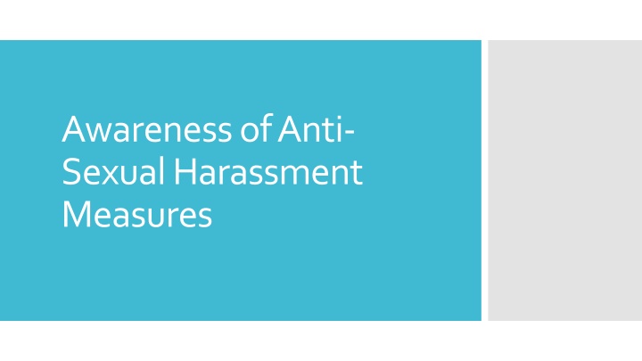 awareness of anti sexual harassment measures