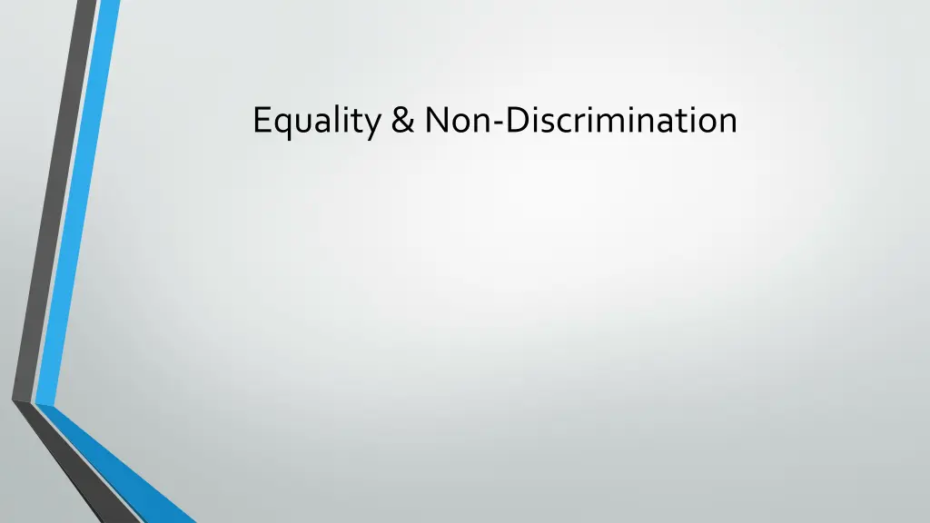 equality non discrimination