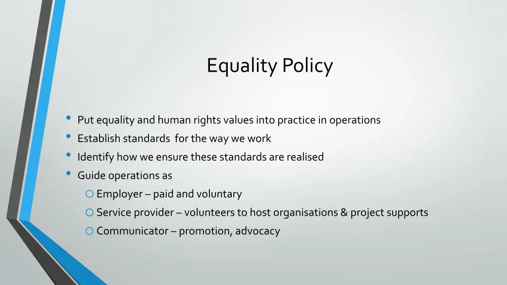 equality policy 1