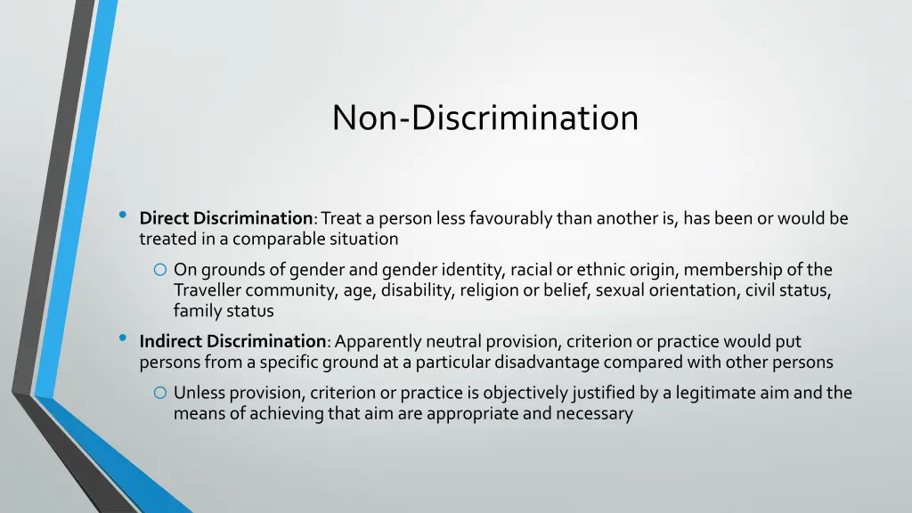 non discrimination