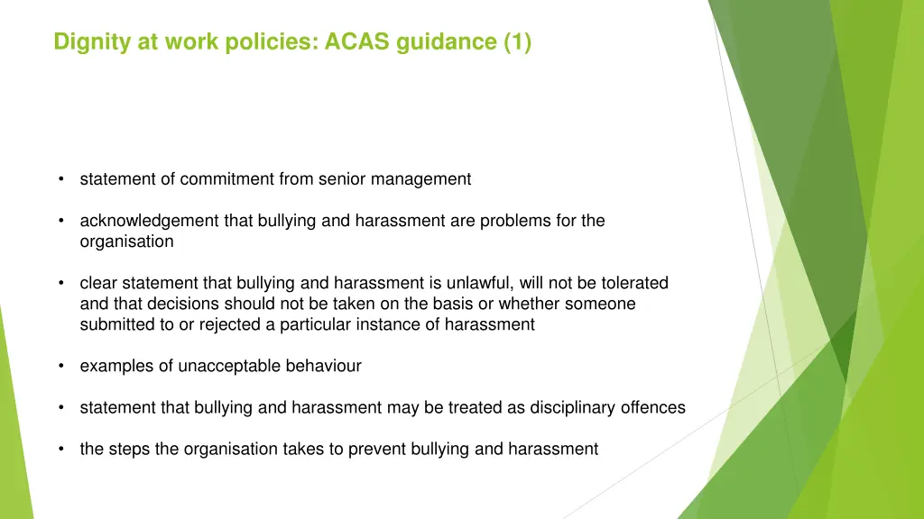 dignity at work policies acas guidance 1