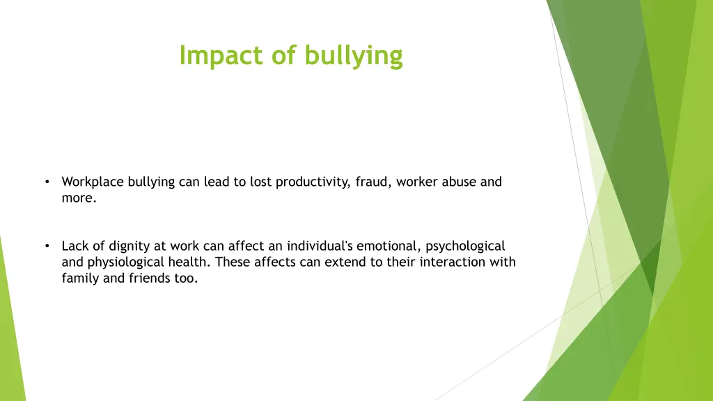 impact of bullying