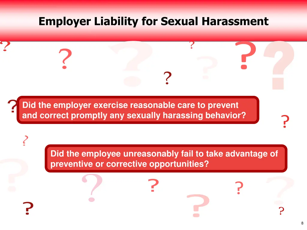 employer liability for sexual harassment