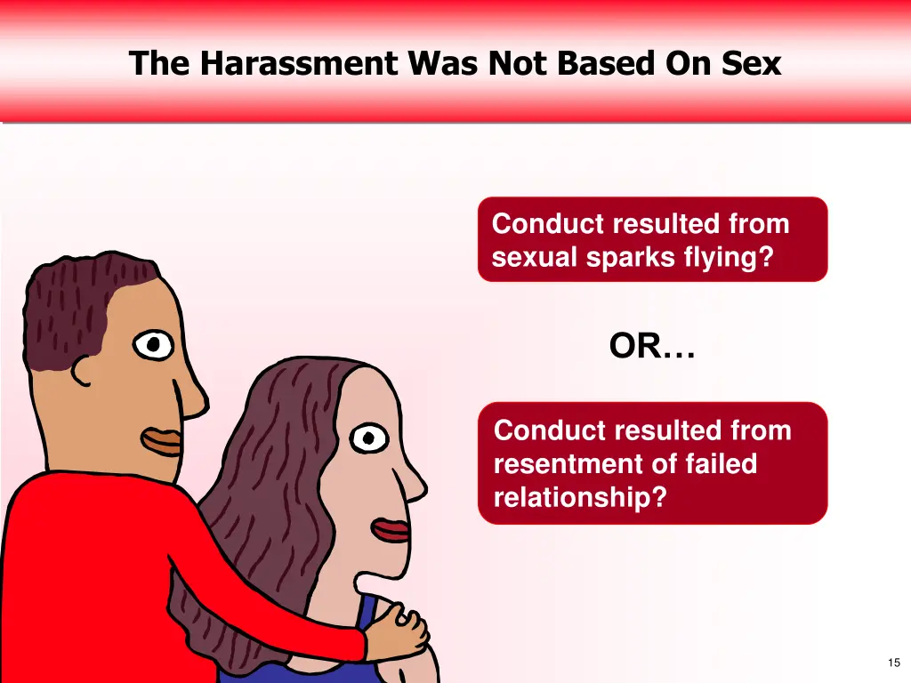 the harassment was not based on sex