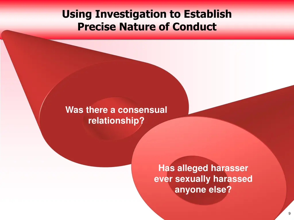 using investigation to establish precise nature