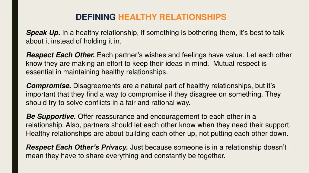 defining healthy relationships