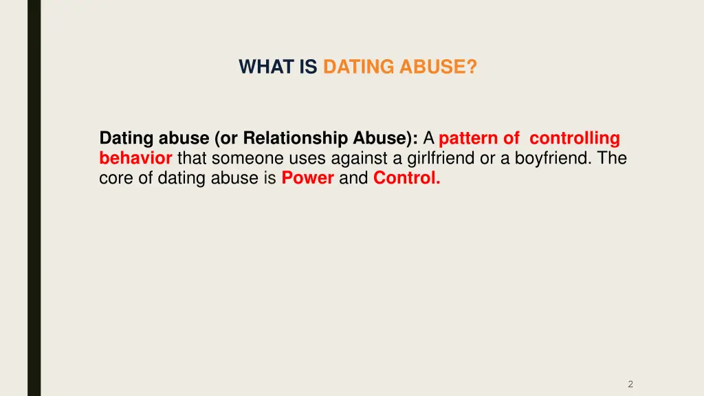 what is dating abuse