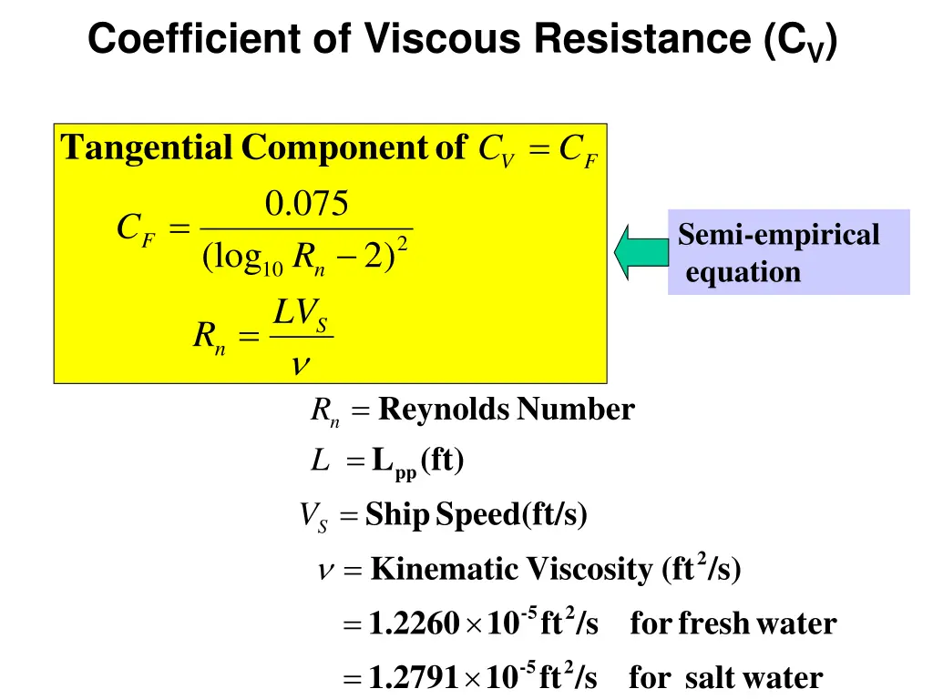 coefficient of viscous resistance c v 2