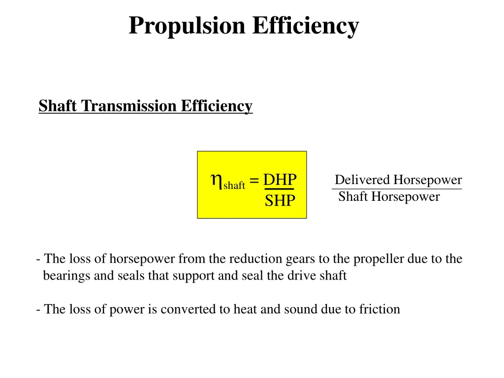 propulsion efficiency