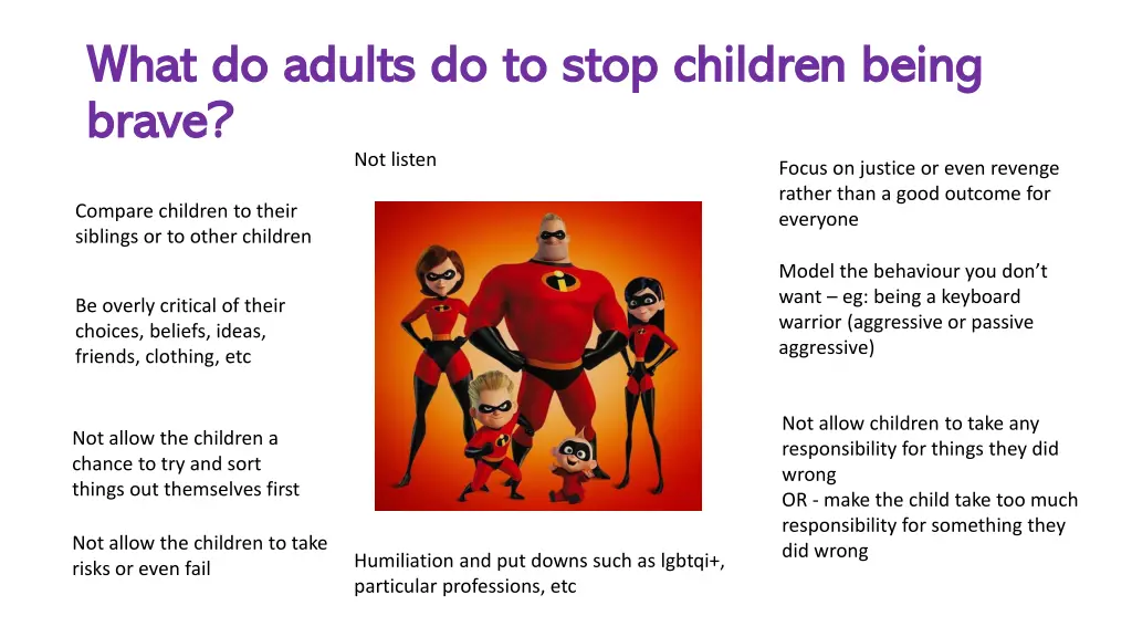 what do adults do to stop children being what