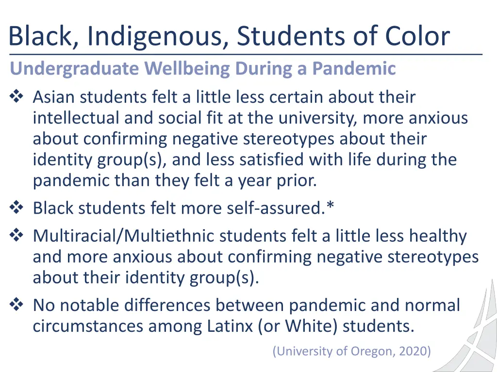 black indigenous students of color undergraduate