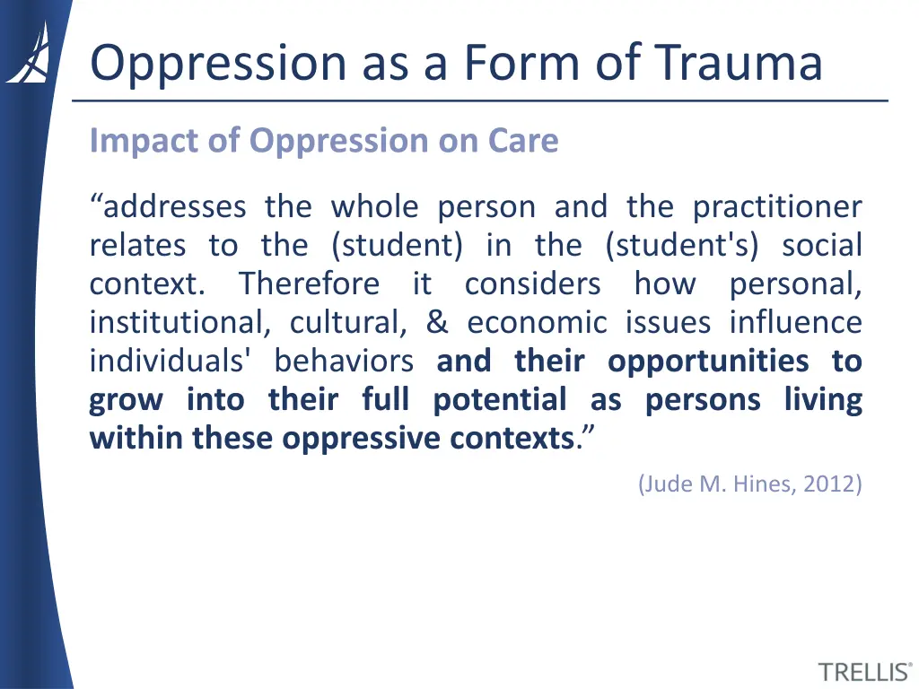 oppression as a form of trauma