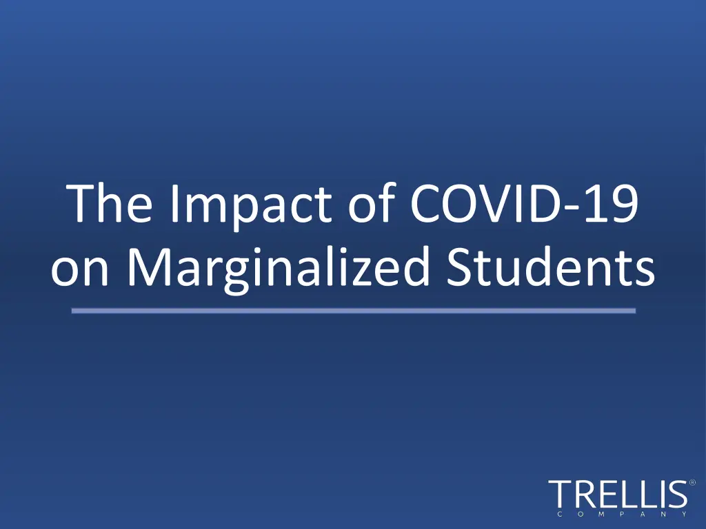 the impact of covid 19 on marginalized students