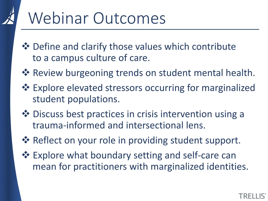 webinar outcomes