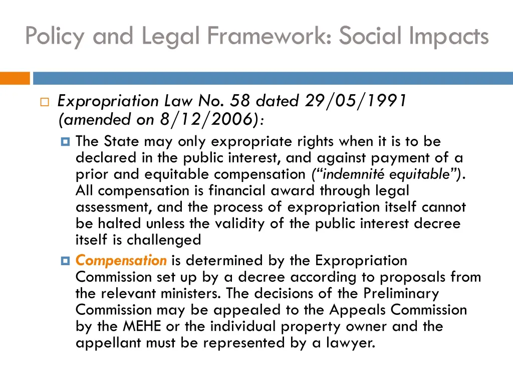 policy and legal framework social impacts 1