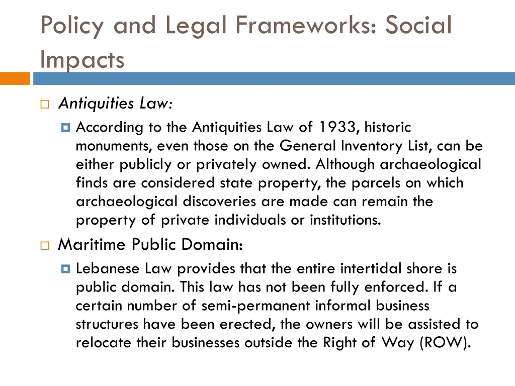 policy and legal frameworks social impacts 1