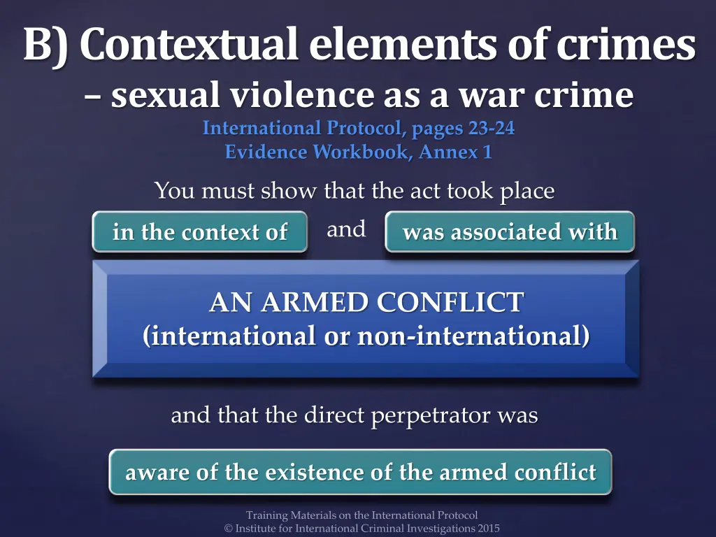 b contextual elements of crimes sexual violence