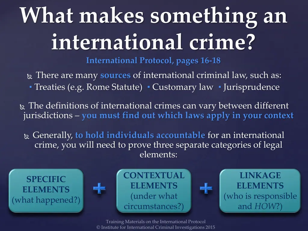 what makes something an international crime