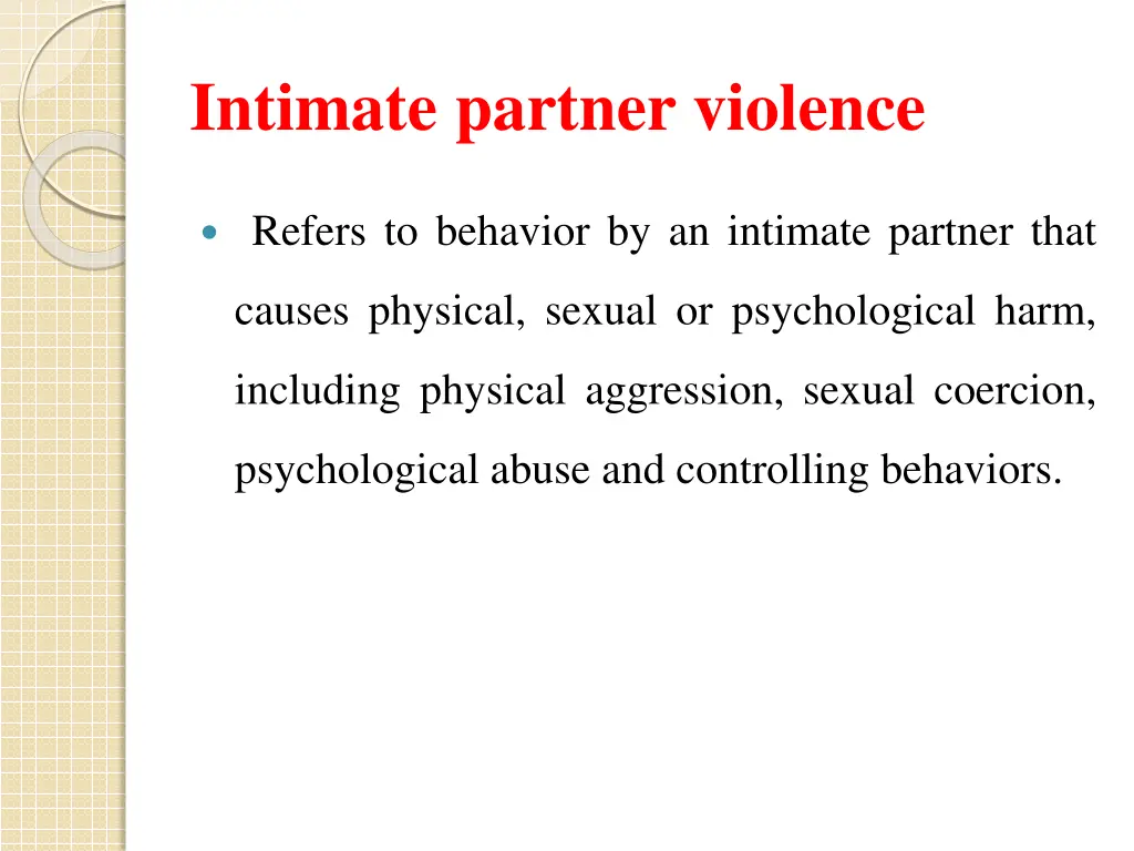 intimate partner violence