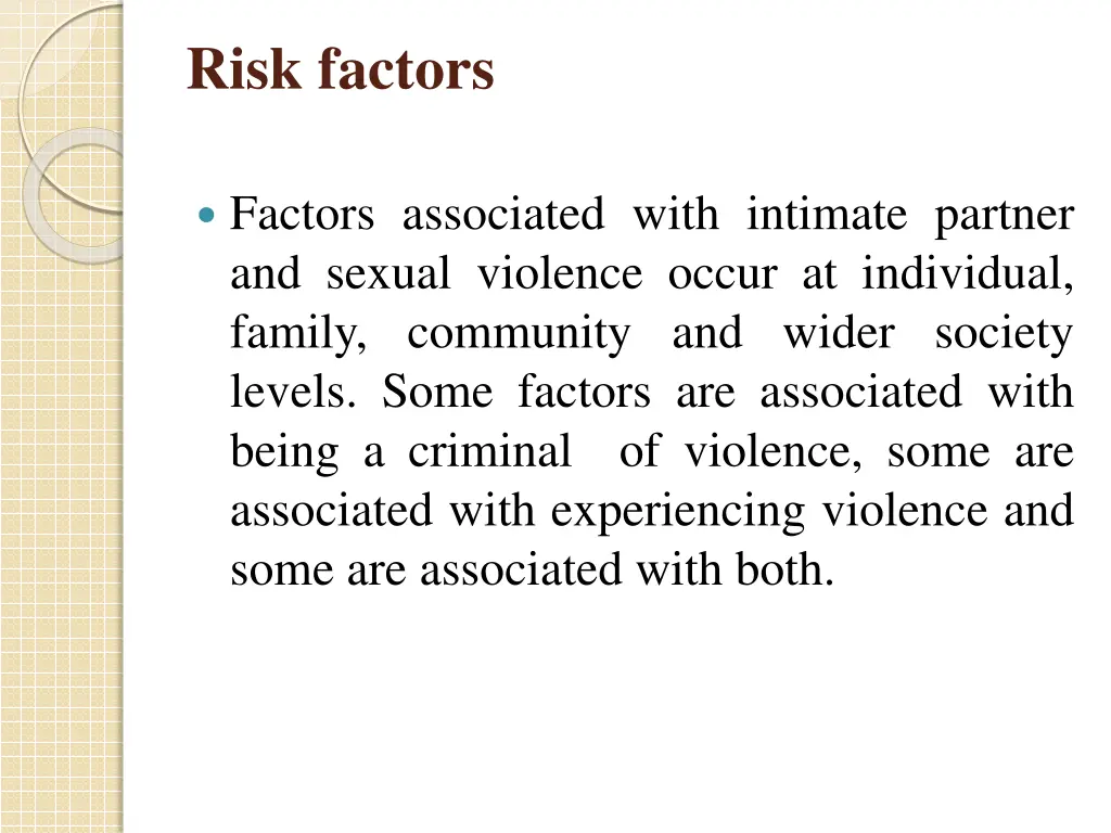 risk factors