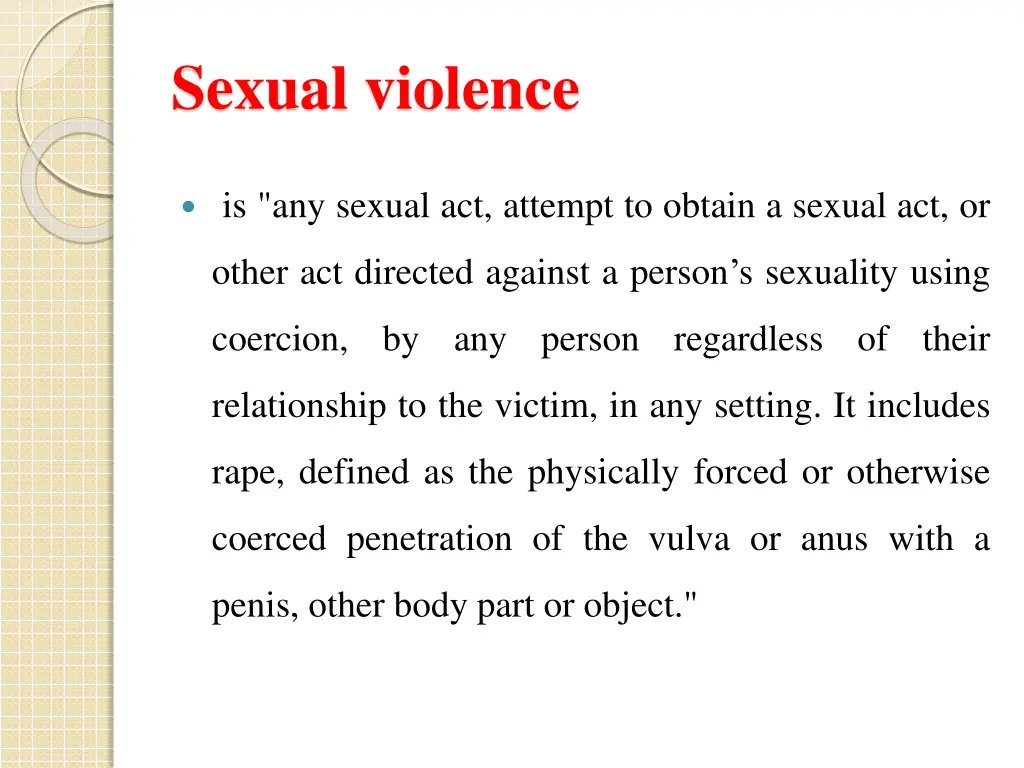 sexual violence