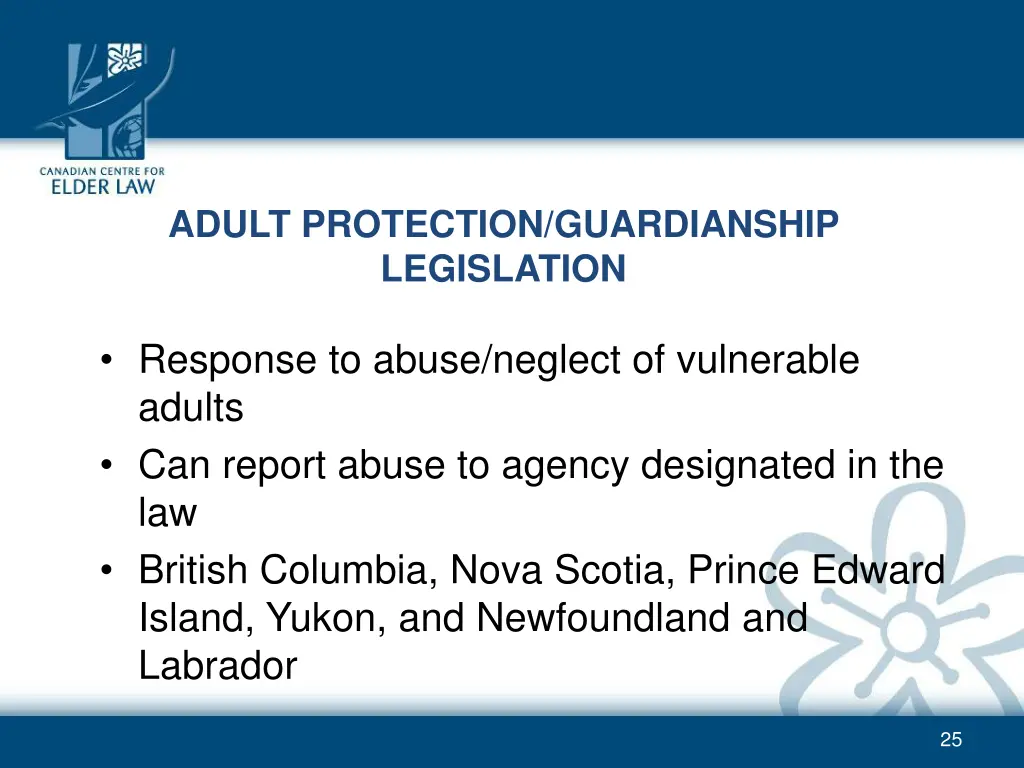 adult protection guardianship legislation