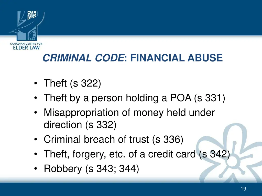 criminal code financial abuse