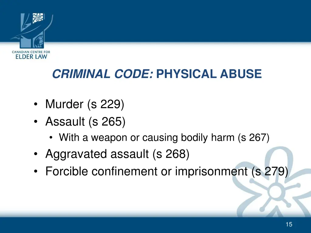 criminal code physical abuse