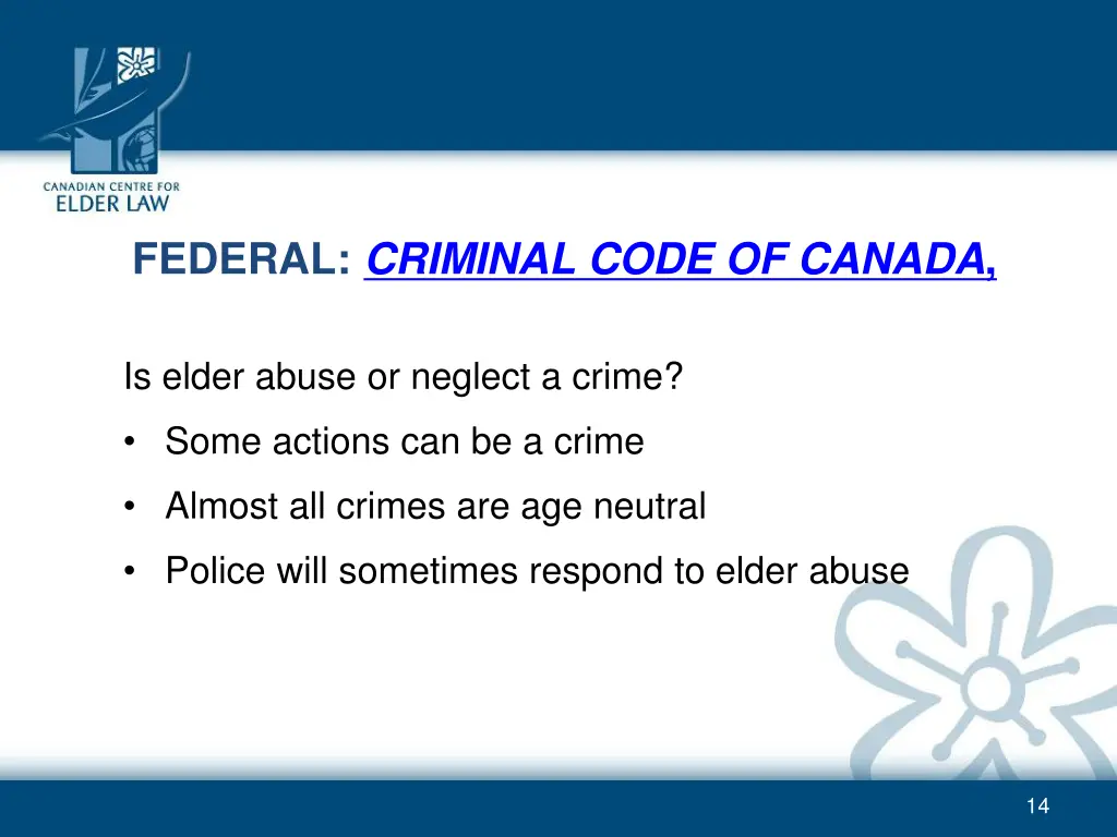 federal criminal code of canada