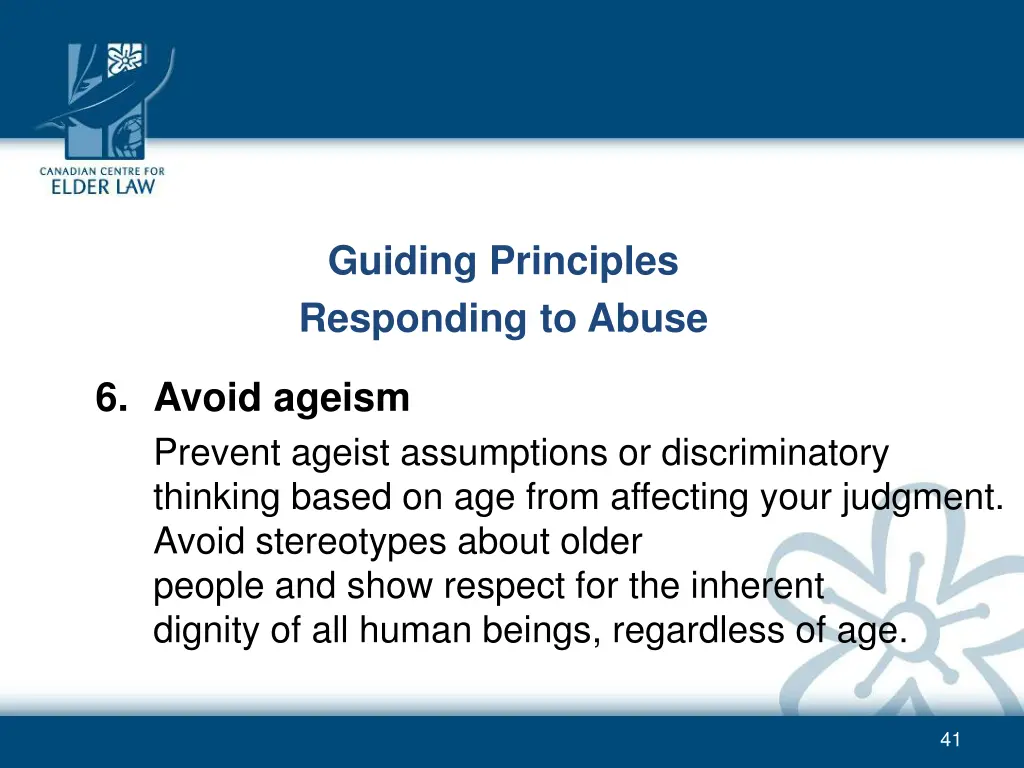 guiding principles responding to abuse 5